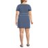 Women's Plus Size Short Sleeve Cotton Modal Wrap Mini Dress, Back