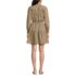 Women's Long Sleeve Cotton Poplin Mini Popover Dress, Back