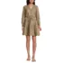 Women's Long Sleeve Cotton Poplin Mini Popover Dress, Front