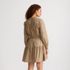 Women's Long Sleeve Cotton Poplin Mini Popover Dress, Back