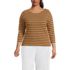 Women's Plus Size Mariner Jersey Boatneck Top, Front