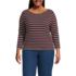 Women's Plus Size Mariner Jersey Boatneck Top, Front
