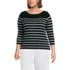 Women's Plus Size Mariner Jersey Boatneck Top, Front
