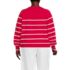 Women's Plus Size Drifter Raglan Button Bib Crew Neck Sweater, Back