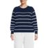 Women's Plus Size Drifter Raglan Button Bib Crew Neck Sweater, Front