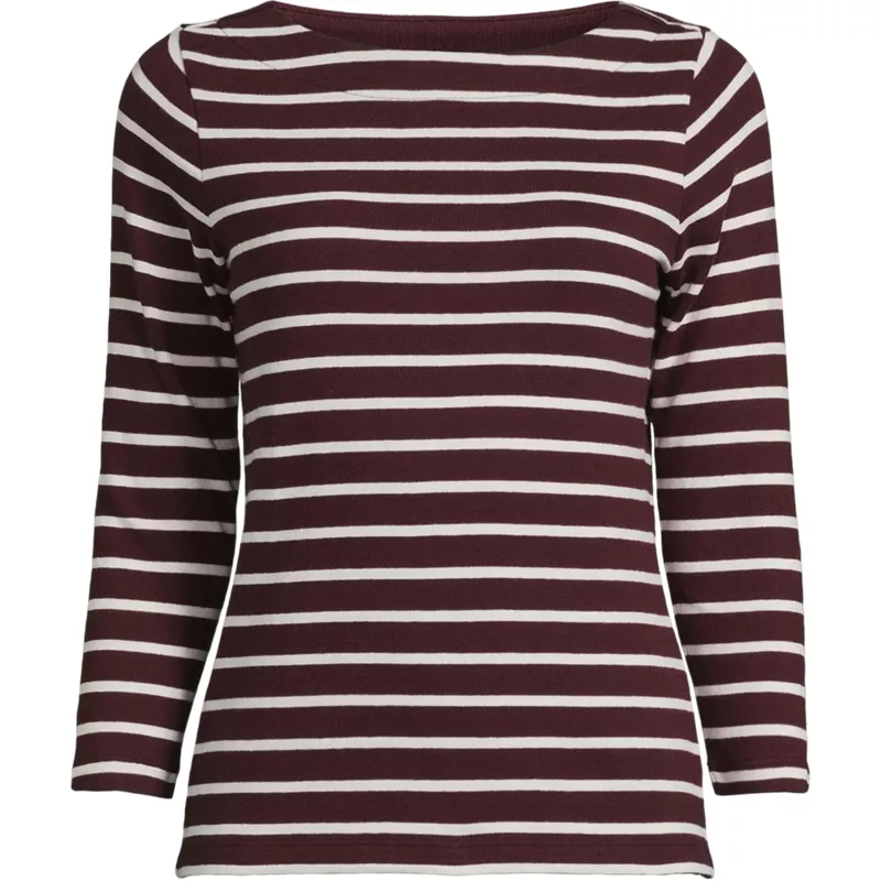 Women's Mariner Jersey Boatneck Top, Front