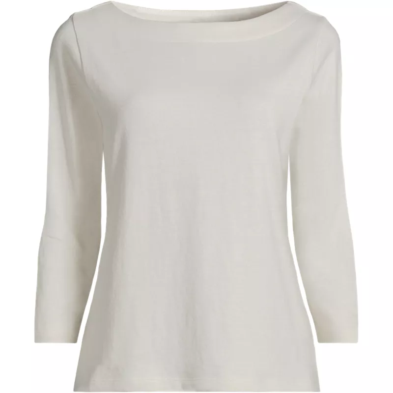 Women's Tall Mariner Jersey Boatneck Top, Front
