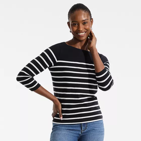 Women's Mariner Jersey Boatneck Top - primary