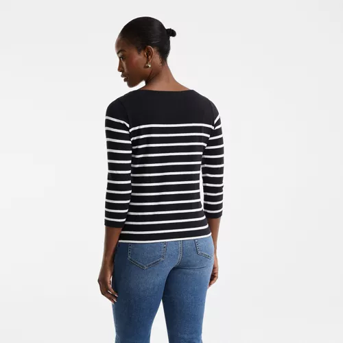 Women's Mariner Jersey Boatneck Top, Back