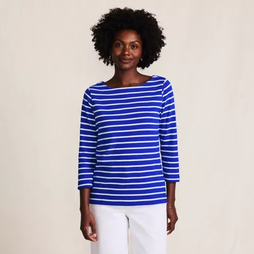 Women's Mariner Jersey Boatneck Top | Lands' End