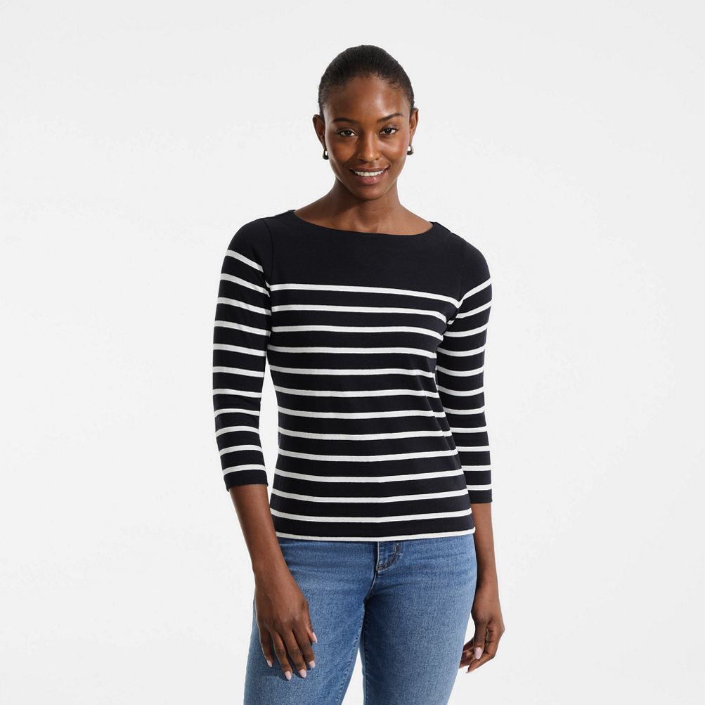 Women's Mariner Jersey Boatneck Top | Lands' End