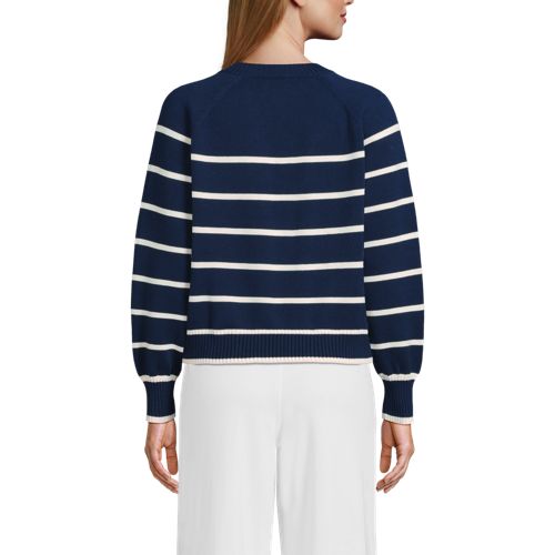 Women's Drifter Raglan Button Bib Crew Neck Sweater - image 3