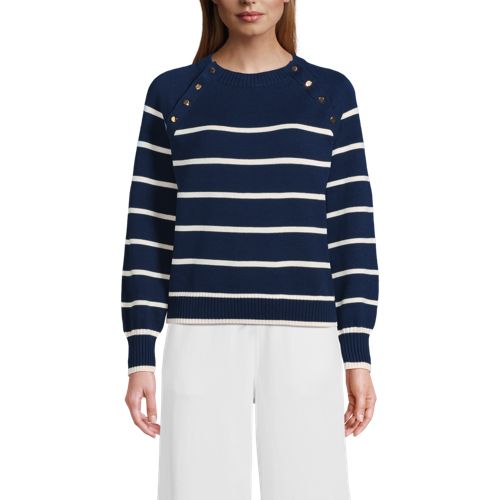 Women's Drifter Raglan Button Bib Crew Neck Sweater - image 2