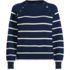 Women's Drifter Raglan Button Bib Crew Neck Sweater, Front