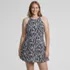 Women's Plus Size Tugless High Neck Swim Dress Swimsuit, Front