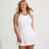 Women's Plus Size Tugless High Neck Swim Dress Swimsuit, Front