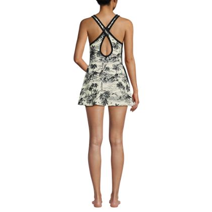 Women's Tugless High Neck Swim Dress Swimsuit - image 3