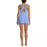Women's Tugless High Neck Swim Dress Swimsuit, Back
