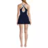Women's D-Cup Tugless High Neck Swim Dress Swimsuit, Back