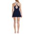 Women's Tugless High Neck Swim Dress Swimsuit, Back
