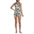 Women's Tugless High Neck Swim Dress Swimsuit, Front