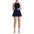 Women's Tugless High Neck Swim Dress Swimsuit, Front