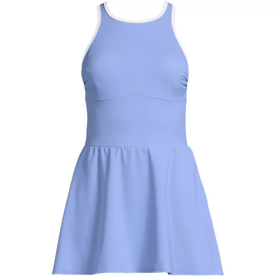 Women's Tugless High Neck Swim Dress Swimsuit - primary