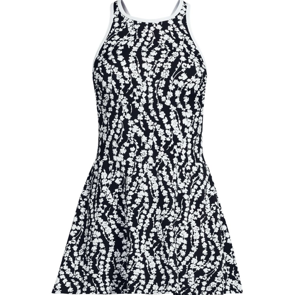 Women's Plus Size Tugless High Neck Swim Dress Swimsuit - Lands' End - Black - 18W