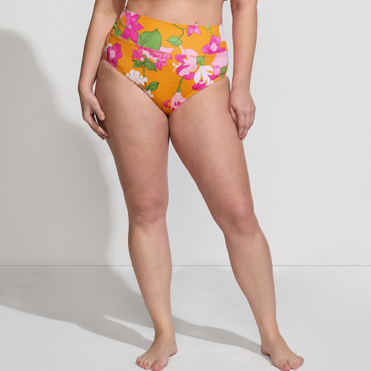 Women's Plus Size Pinchless High Waisted Bikini Bottoms