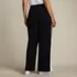 Women's Plus Size Sport Knit High Rise Relaxed Straight Leg Side Stripe Pants, Back