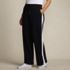 Women's Plus Size Sport Knit High Rise Relaxed Straight Leg Side Stripe Pants, Front