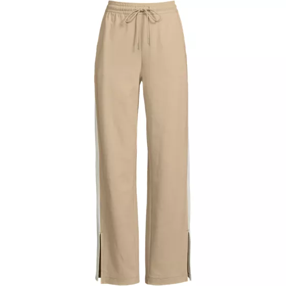 Women's Plus Size Sport Knit High Rise Relaxed Straight Leg Side Stripe Pants - primary