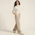 Women's Sport Knit High Rise Relaxed Straight Leg Side Stripe Pants, alternative image