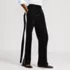 Women's Sport Knit High Rise Relaxed Straight Leg Side Stripe Pants, Front