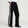 Women's Knit High Rise Relaxed Straight Leg Side Stripe Pants