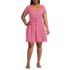 Women's Plus Size Cotton Modal Smocked Waist Dress, Front