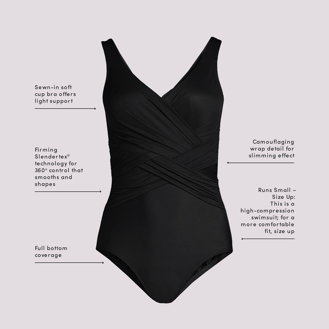 Women's Slender Suit Shine Wrap One Piece Swimsuit