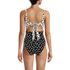  Women's Wrap Monokini High Leg One Piece Swimsuit, Back