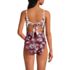  Women's Wrap Monokini High Leg One Piece Swimsuit, Back