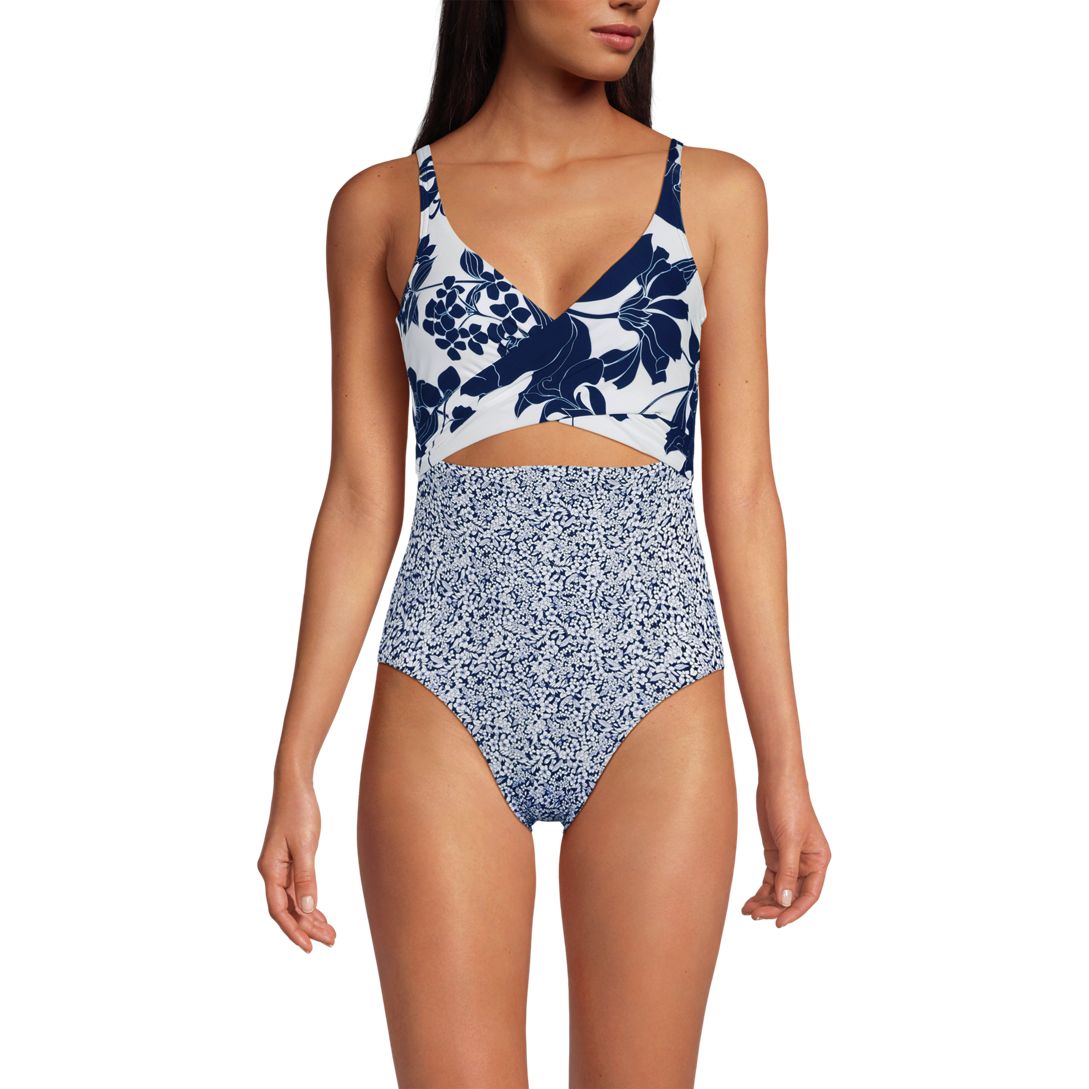 Women's Wrap Monokini High Leg One Piece Swimsuit
