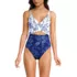 Women's Petite Wrap Monokini High Leg One Piece Swimsuit, Front