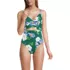  Women's Wrap Monokini High Leg One Piece Swimsuit, Front