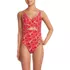  Women's Wrap Monokini High Leg One Piece Swimsuit, Front