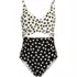  Women's Wrap Monokini High Leg One Piece Swimsuit, Front