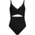  Women's Wrap Monokini High Leg One Piece Swimsuit, Front