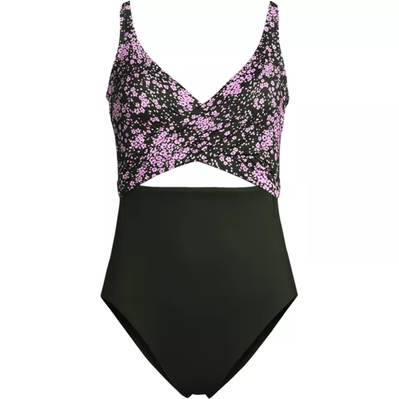 Women's Wrap Monokini High Leg One Piece Swimsuit - primary