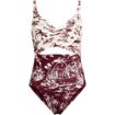 Women's Wrap Monokini High Leg One Piece Swimsuit