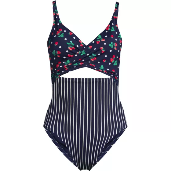 Women's Wrap Monokini High Leg One Piece Swimsuit - primary