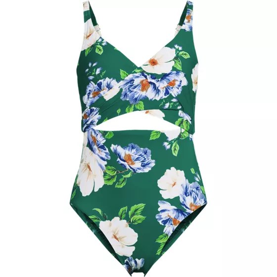 Women's Wrap Monokini High Leg One Piece Swimsuit - primary