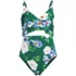  Women's Wrap Monokini High Leg One Piece Swimsuit, Front